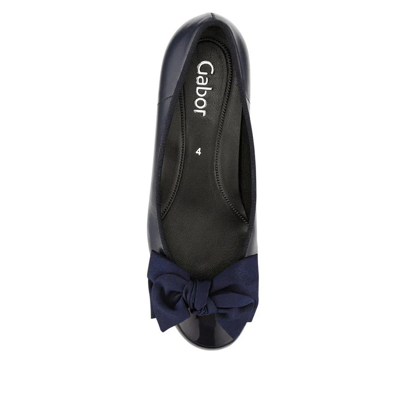 Amy Bow-Detailed Ballet Pumps - GAB38500 / 324 167 - Navy