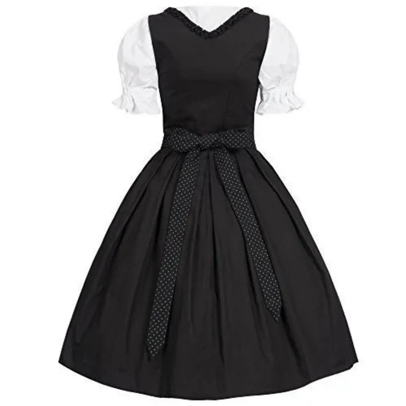 Damen Schwarz Oktoberfest Dirndl Kleid - Margarete