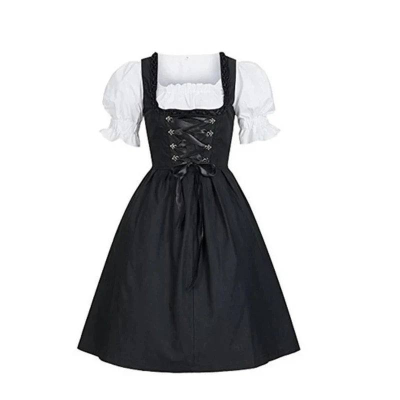 Damen Schwarz Oktoberfest Dirndl Kleid - Margarete