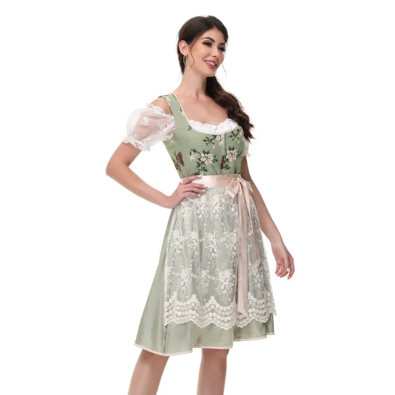 Damen Oktoberfest Dirndl Kleid Grün - Lucia