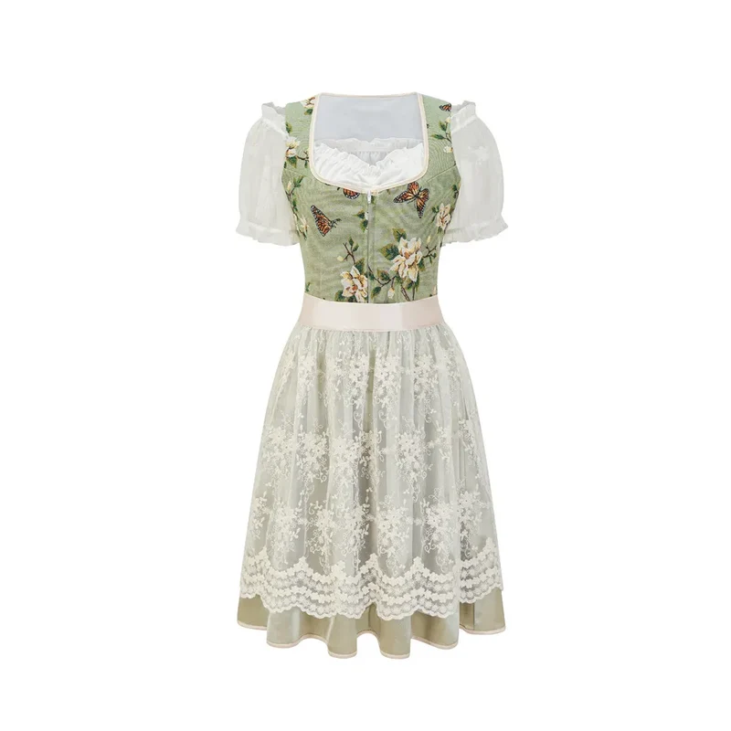 Damen Oktoberfest Dirndl Kleid Grün - Lucia
