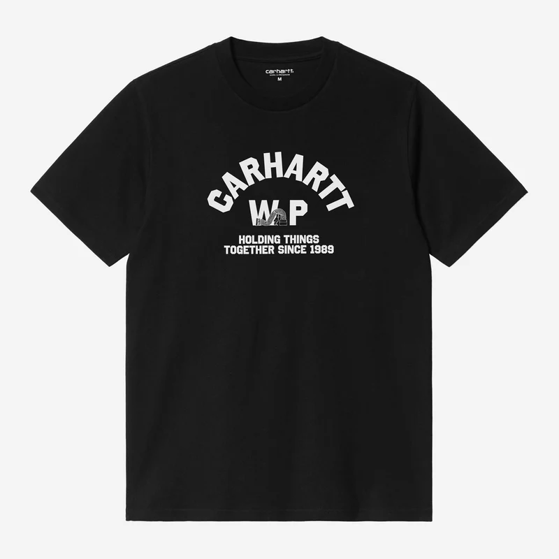 Carhartt WIP Herren-T-Shirt mit Säulenmotiv | Schwarz