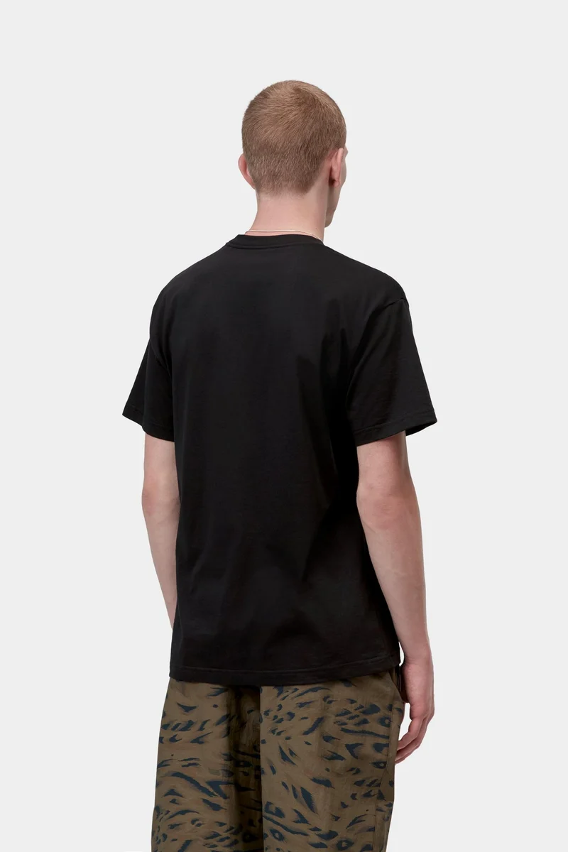 Carhartt WIP Herren-T-Shirt mit Säulenmotiv | Schwarz