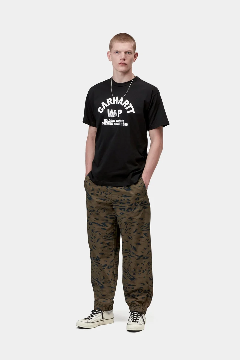 Carhartt WIP Herren-T-Shirt mit Säulenmotiv | Schwarz