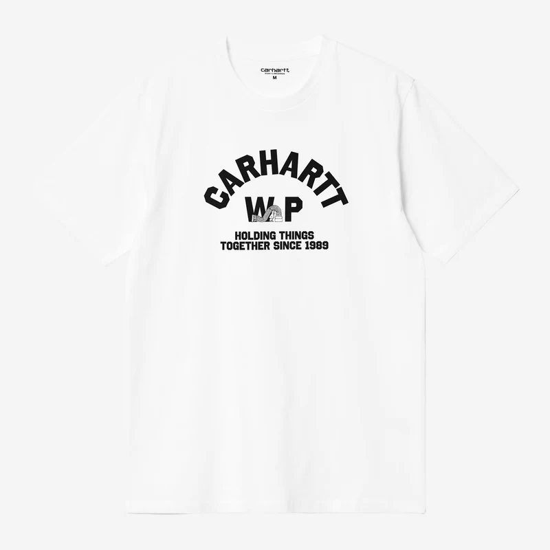 Carhartt WIP Herren-T-Shirt mit Säulenmotiv | Weiß