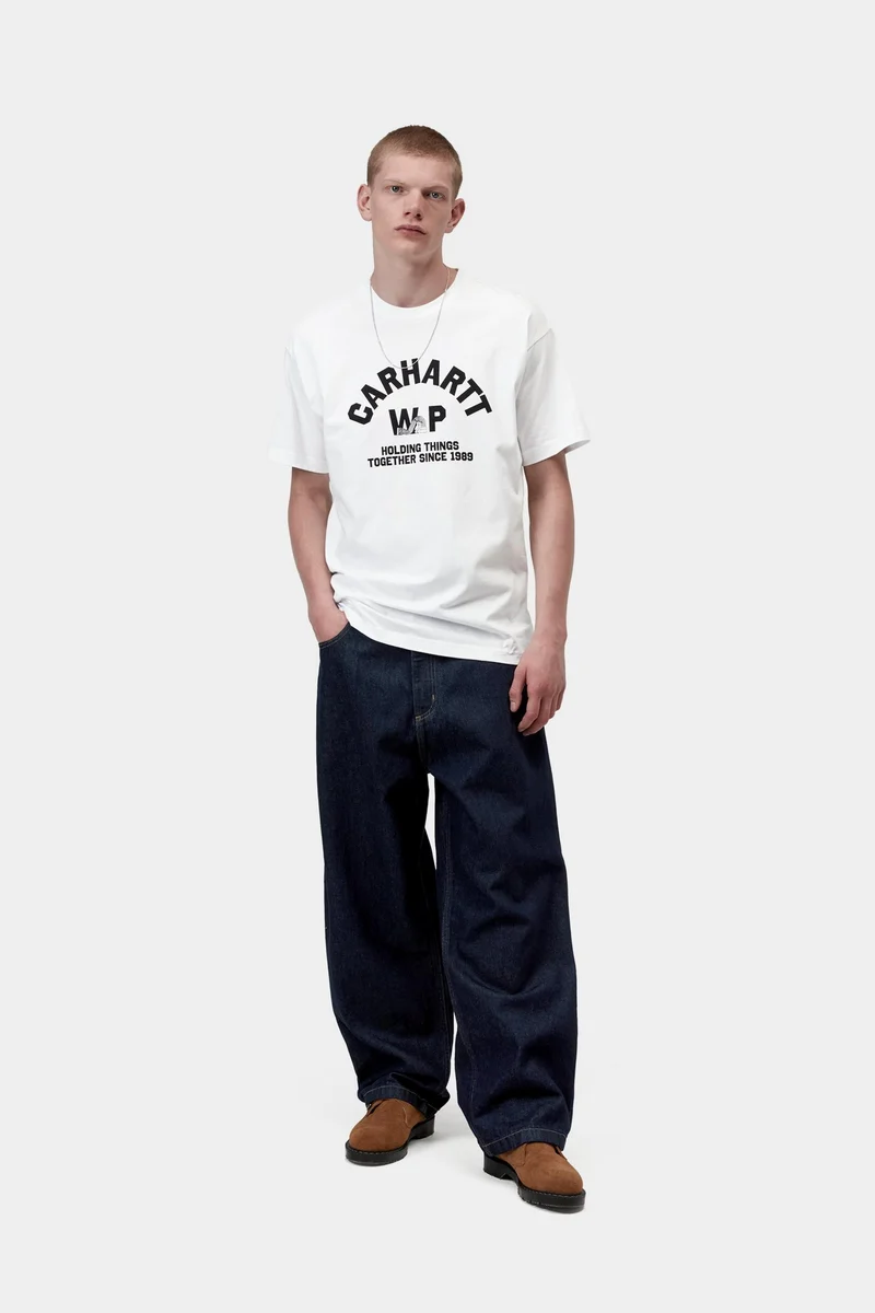 Carhartt WIP Herren-T-Shirt mit Säulenmotiv | Weiß