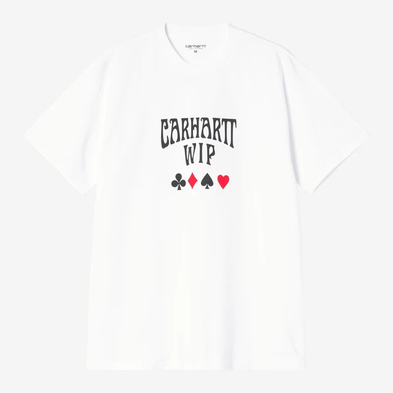 Carhartt WIP Herren-T-Shirt mit Deck-Schriftzug | Weiß