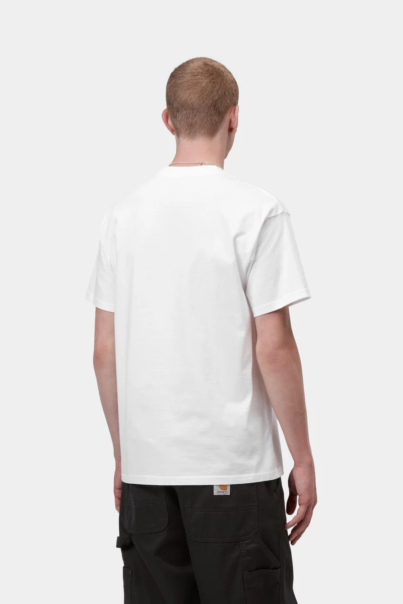 Carhartt WIP Herren-T-Shirt mit Deck-Schriftzug | Weiß