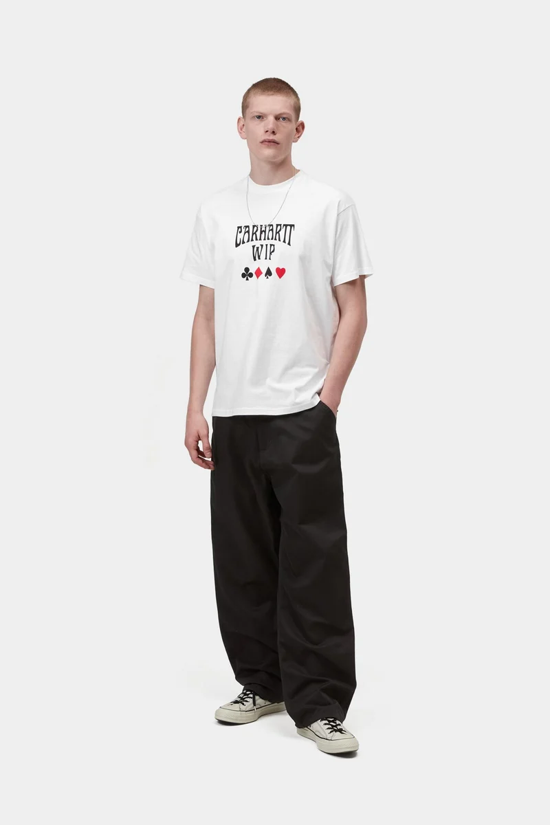 Carhartt WIP Herren-T-Shirt mit Deck-Schriftzug | Weiß