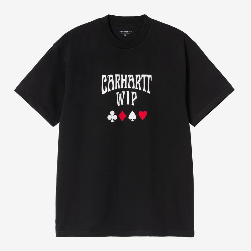 Carhartt WIP Herren-T-Shirt mit Deck-Schriftzug | Schwarz