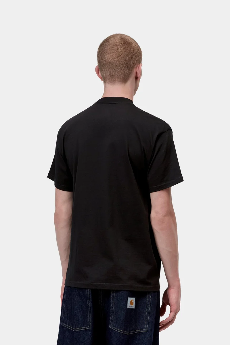 Carhartt WIP Herren-T-Shirt mit Deck-Schriftzug | Schwarz