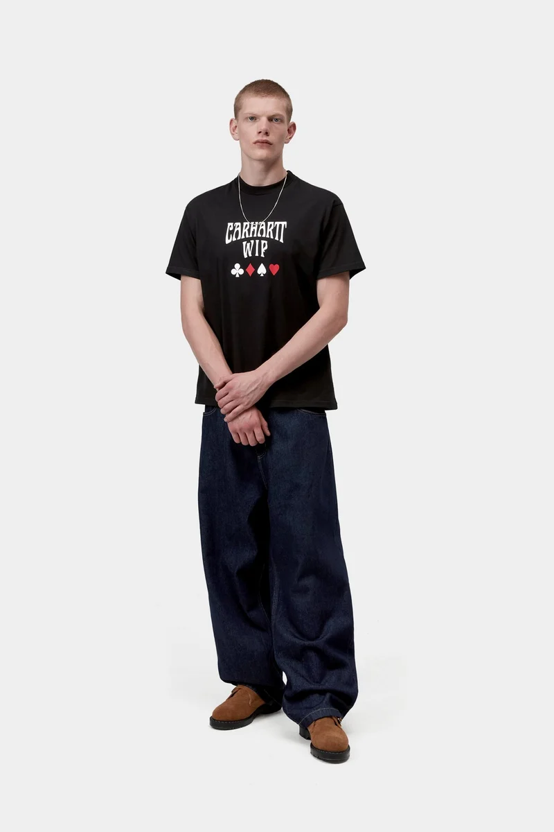 Carhartt WIP Herren-T-Shirt mit Deck-Schriftzug | Schwarz