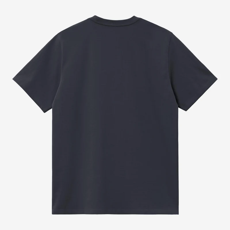 Carhartt WIP Herren-T-Shirt mit Schriftzug-Stickerei, Kurzarm | Dunkelblau