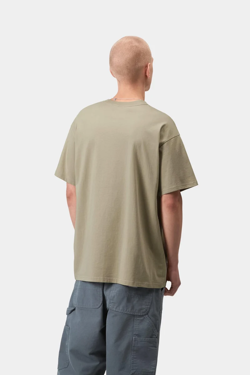 Carhartt WIP Herren-T-Shirt mit Schriftzug-Stickerei und kurzen Ärmeln | Barchan