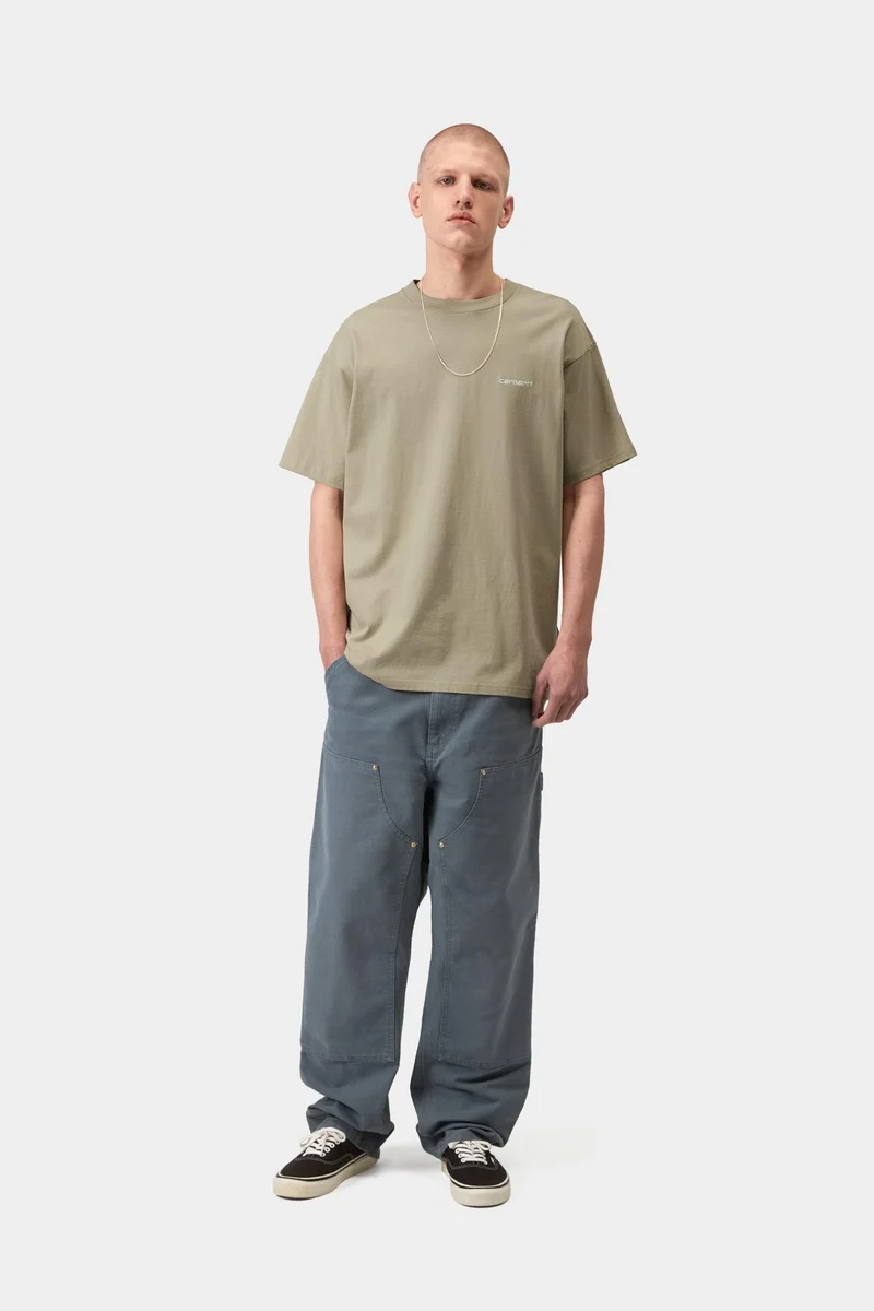 Carhartt WIP Herren-T-Shirt mit Schriftzug-Stickerei und kurzen Ärmeln | Barchan
