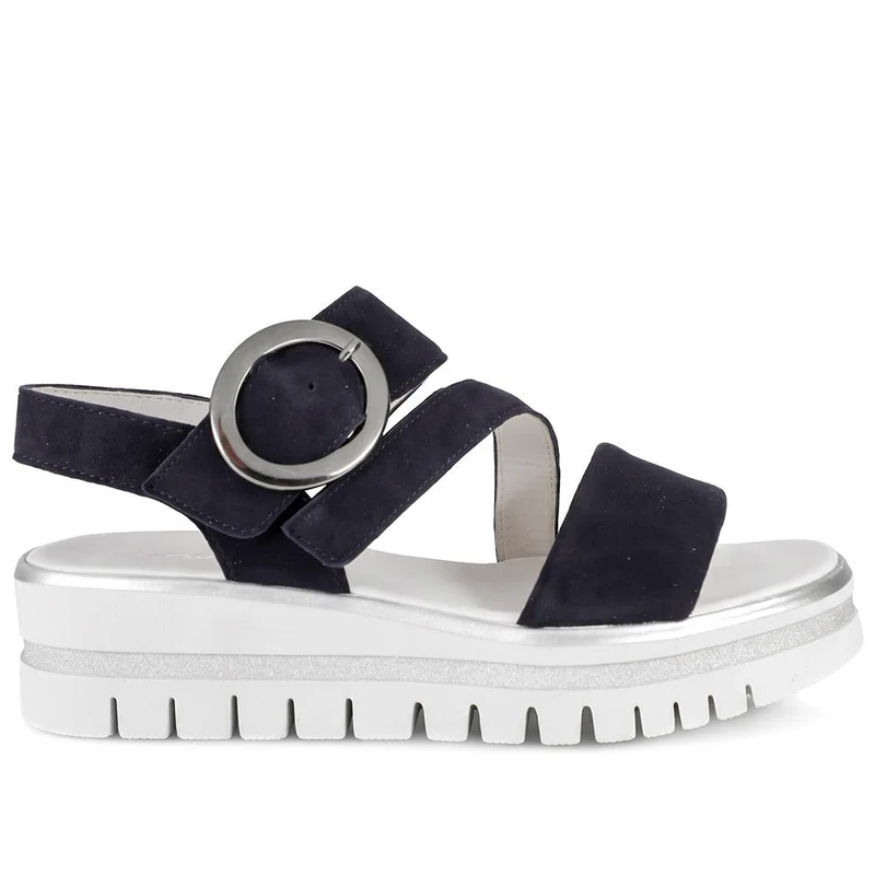 Gabor Chunky Leather Adjustable Sandals - GABC43522 / 330 461 - Navy