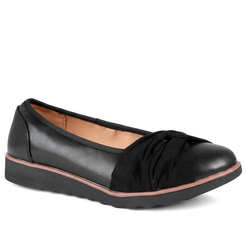 Wide Fit Chunky Bow Detailed Pumps - BRK43006 / 329 008