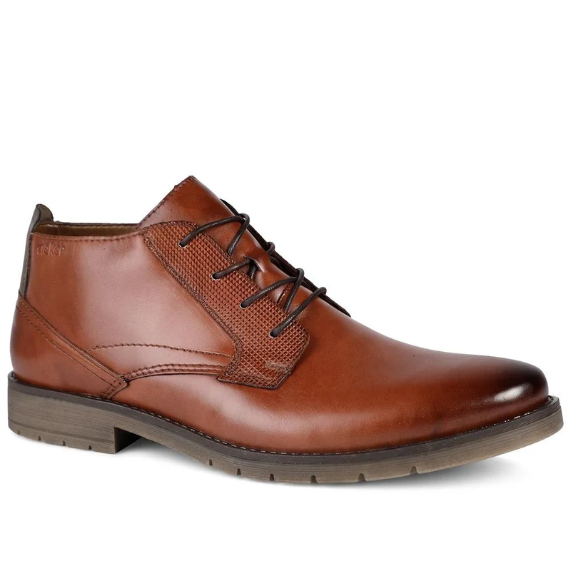 Rieker Smart Leather Lace Up Boots - RKR44532 / 330 344 - Tan