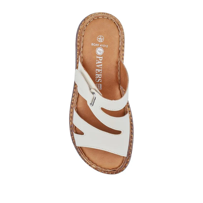 Adjustable Leather Mules - BOAY41012 / 327 606 - Beige