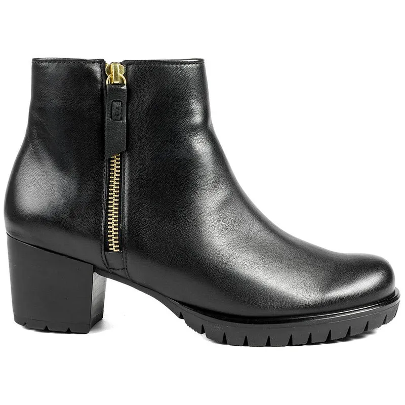 Gabor Leather Zip Up Ankle Boots - GAB42033 / 329 521 - Black