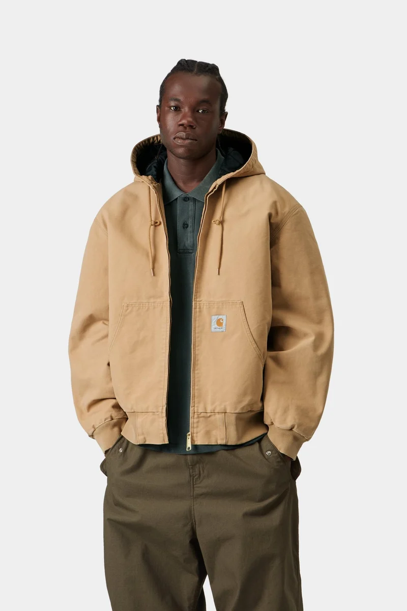 Carhartt WIP Herren OG Active Jacke | WIP Dusty Hamilton Stone Canvas