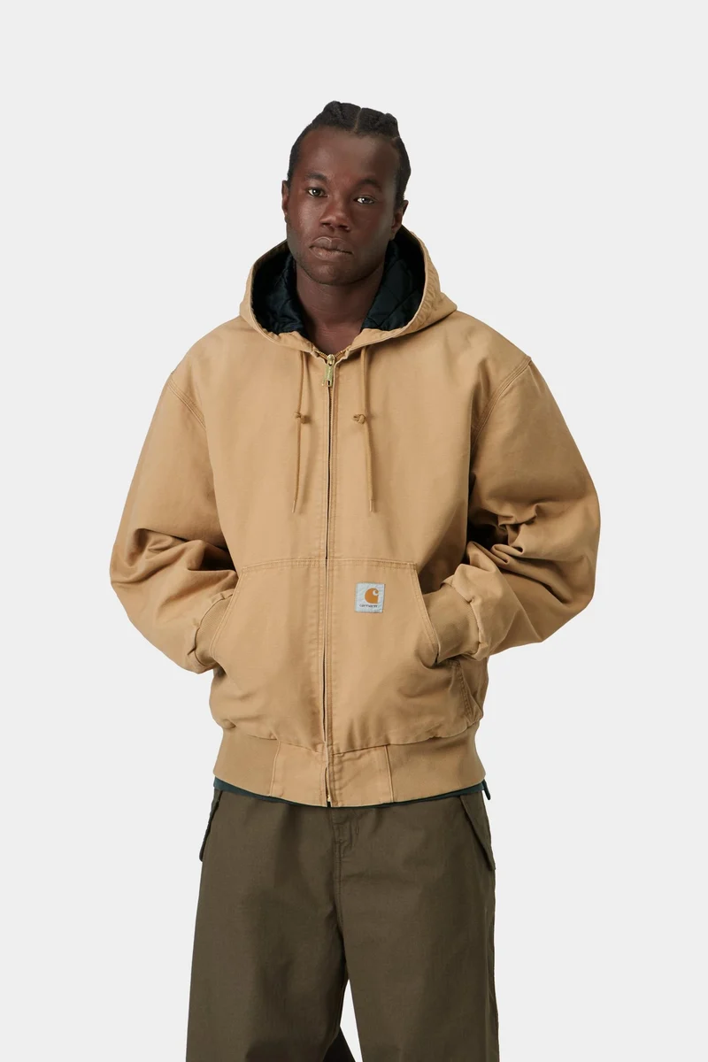 Carhartt WIP Herren OG Active Jacke | WIP Dusty Hamilton Stone Canvas