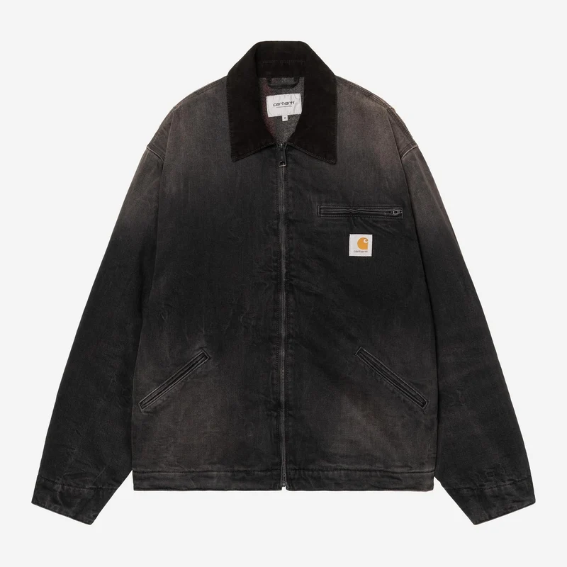 Carhartt WIP Herren OG Detroit Jacke | Black Tobacco Used Wash