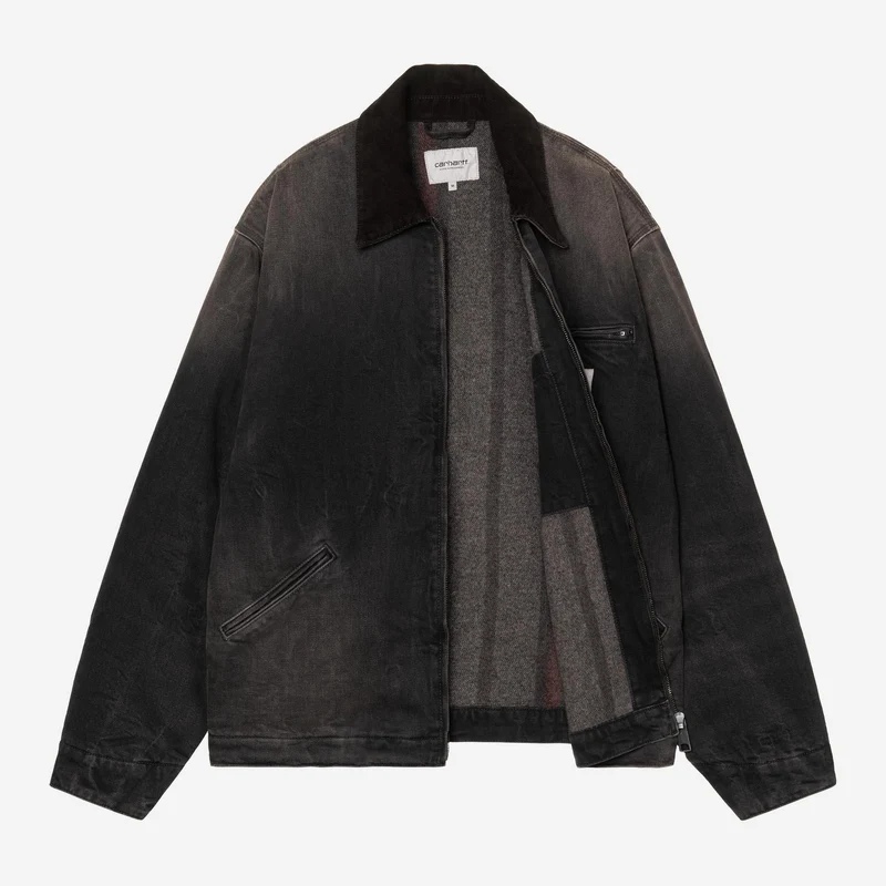 Carhartt WIP Herren OG Detroit Jacke | Black Tobacco Used Wash
