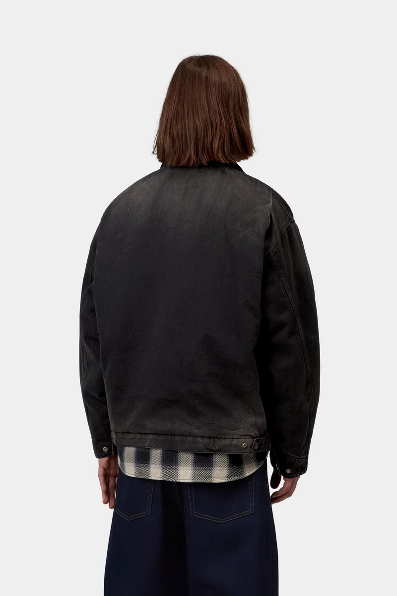 Carhartt WIP Herren OG Detroit Jacke | Black Tobacco Used Wash