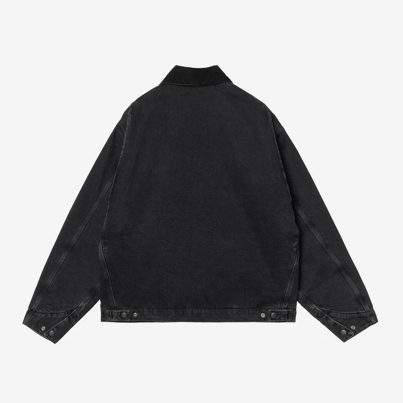Carhartt WIP Herren OG Detroit Jacke | Schwarz Stone Washed