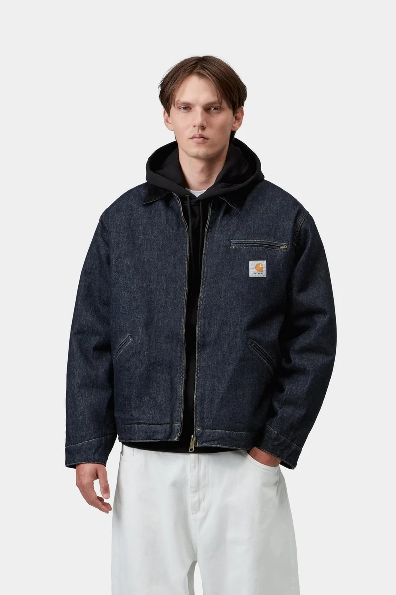Carhartt WIP Herren OG Detroit Jacke | Blau-Schwarz gewaschen