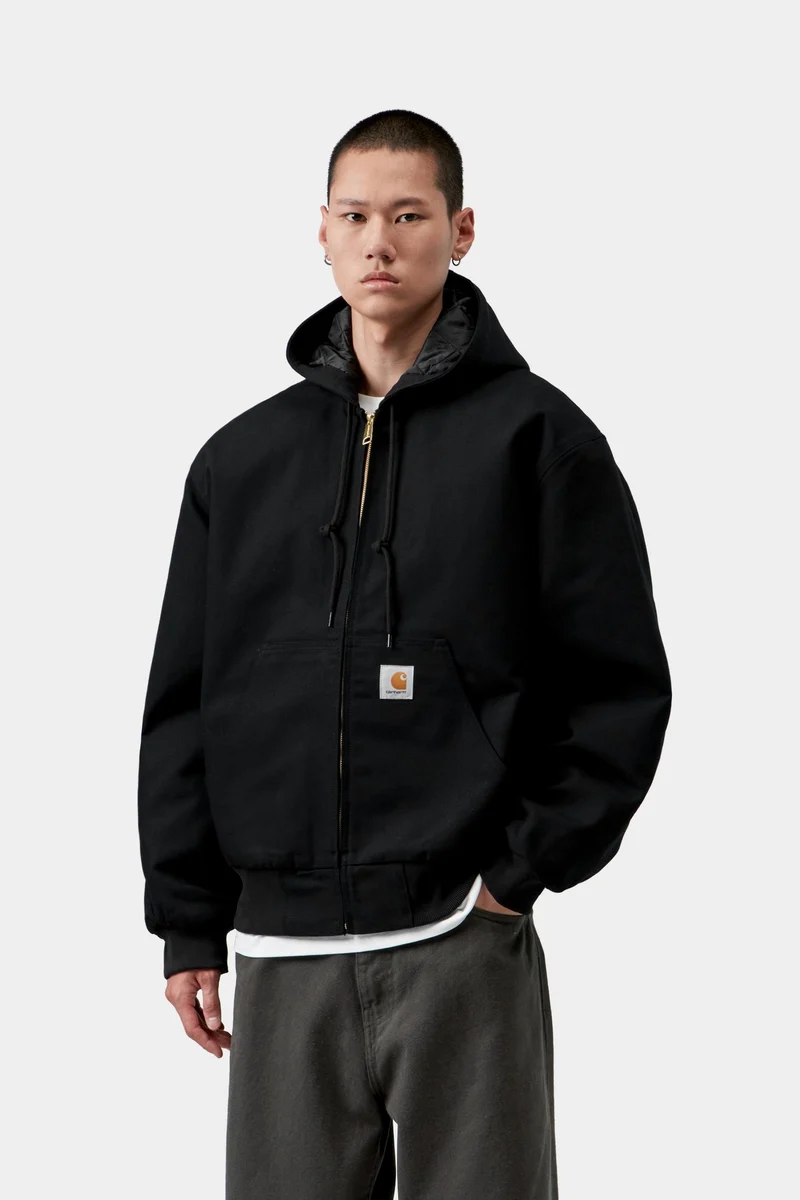 Carhartt WIP Herren OG Active Jacke | Schwarz, robust