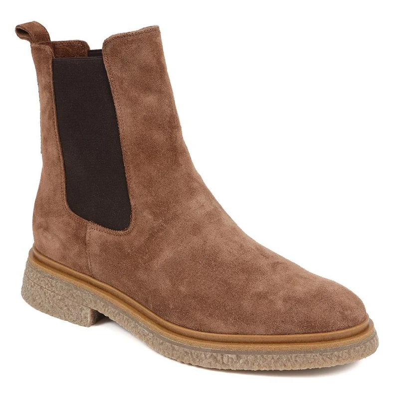 Leather Chelsea Boots - DOROTHEE / 324 251 - Brown Suede