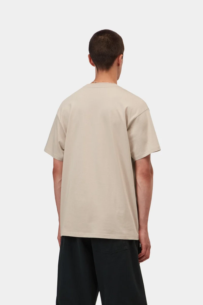 Carhartt WIP Herren-Kurzarm-T-Shirt mit Schriftzug-Stickerei | Fleur De Sel