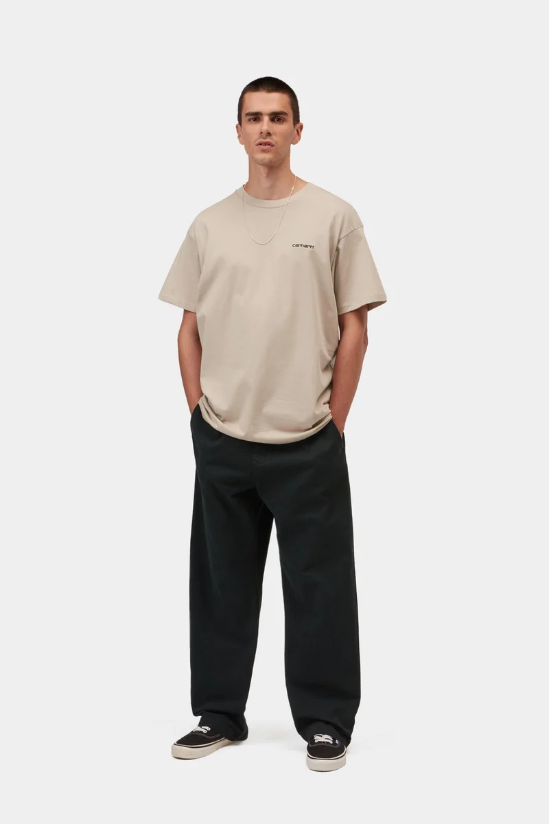 Carhartt WIP Herren-Kurzarm-T-Shirt mit Schriftzug-Stickerei | Fleur De Sel