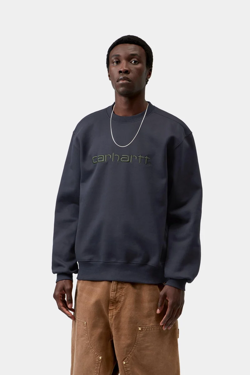 Carhartt WIP Herren Carhartt Sweatshirt | Dunkelblau Dunkelbraun