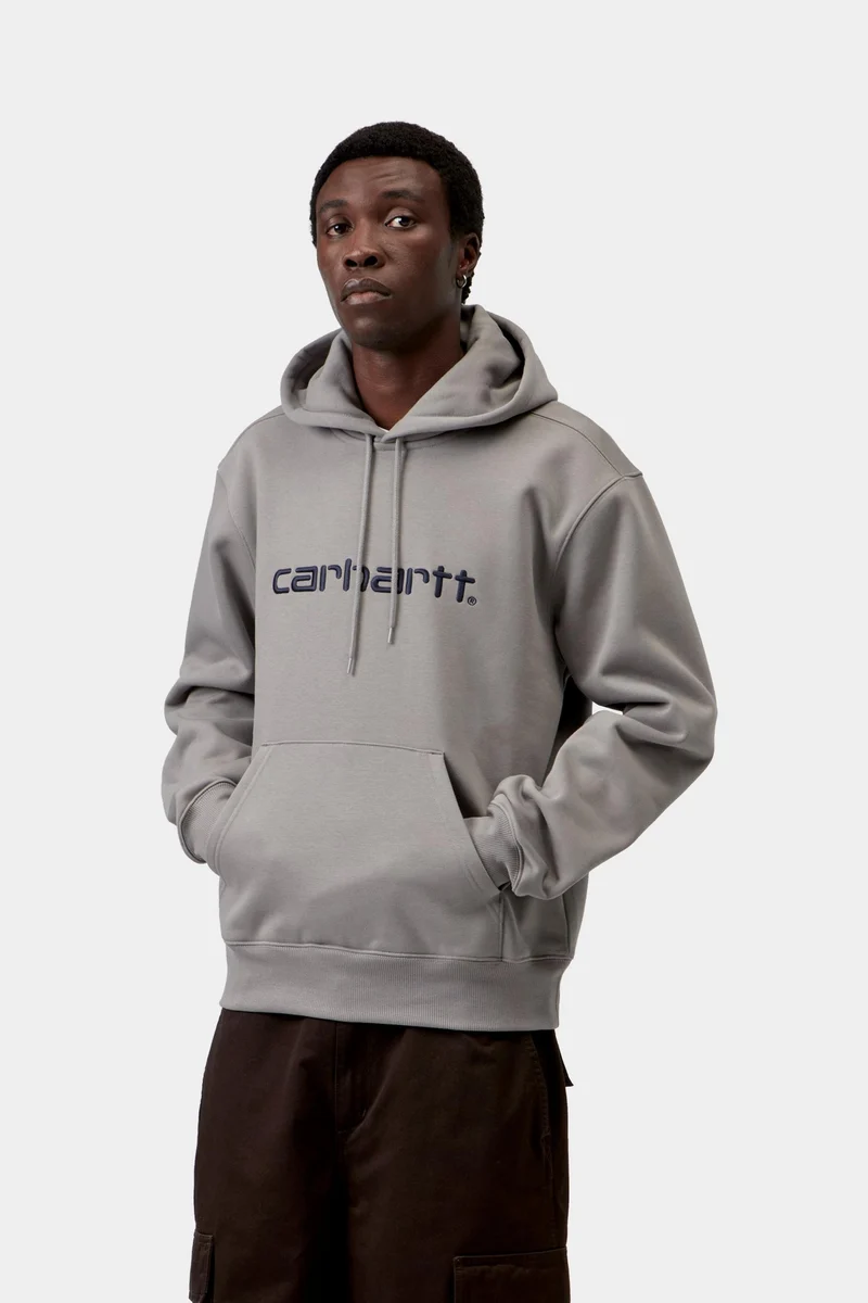 Carhartt WIP Herren Carhartt Hoodie | Schattiges Grau Dunkelblau