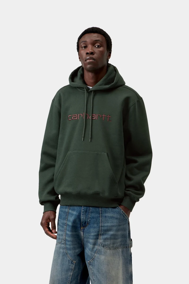 Carhartt WIP Herren Carhartt Kapuzenpullover | Dunkler Skarabäus-Palisander