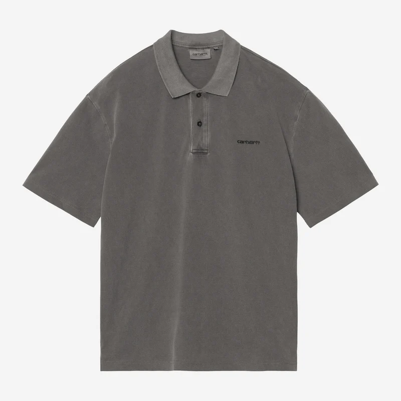 Carhartt WIP Wayne Polo Herren | Schwarz, stückgefärbt