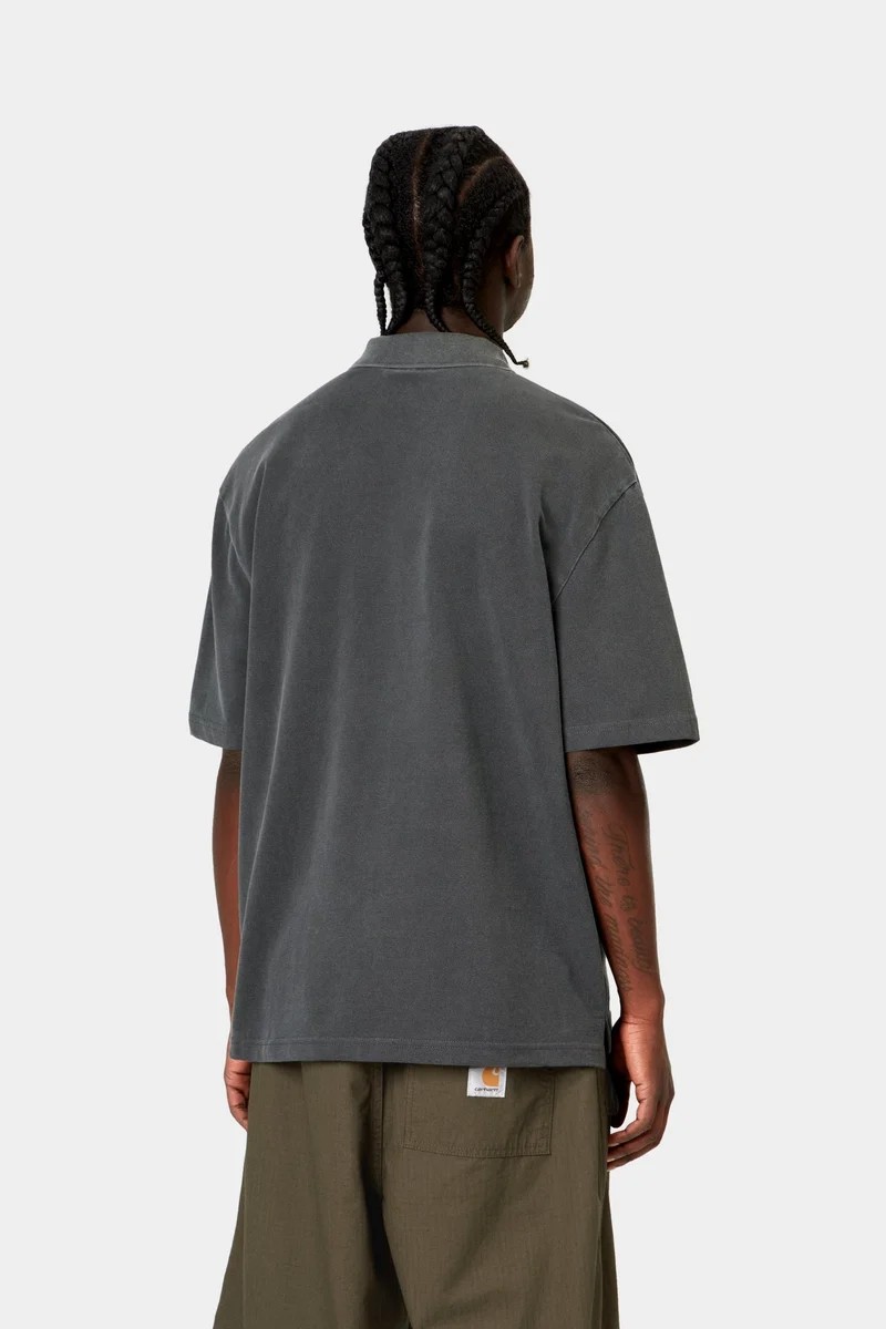 Carhartt WIP Wayne Polo Herren | Schwarz, stückgefärbt