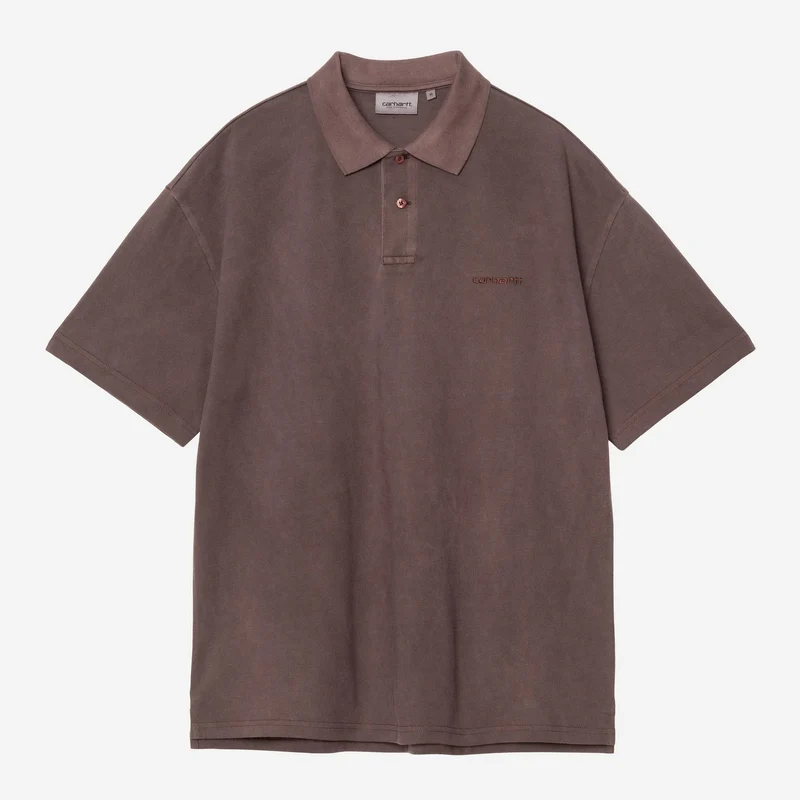 Carhartt WIP Herren Wayne Polo | Palisander-Stückfärbung