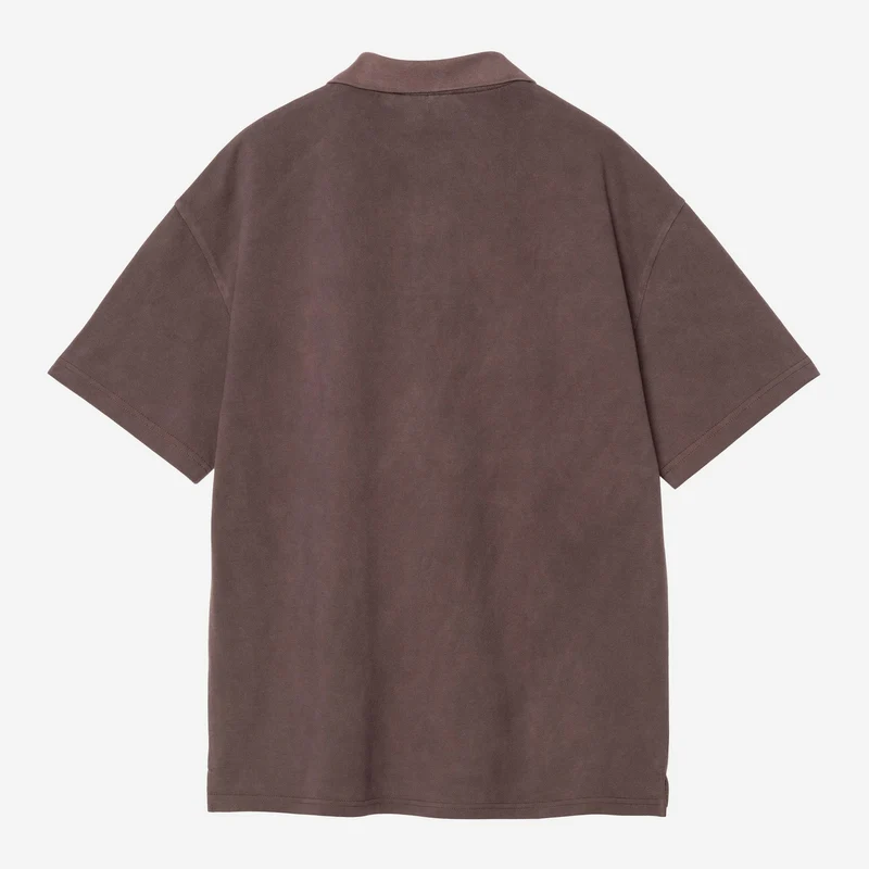 Carhartt WIP Herren Wayne Polo | Palisander-Stückfärbung