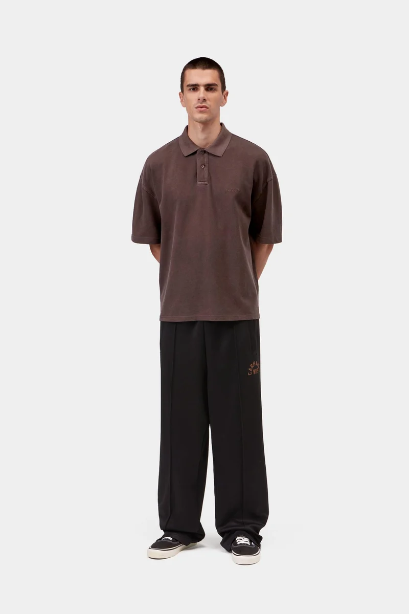 Carhartt WIP Herren Wayne Polo | Palisander-Stückfärbung