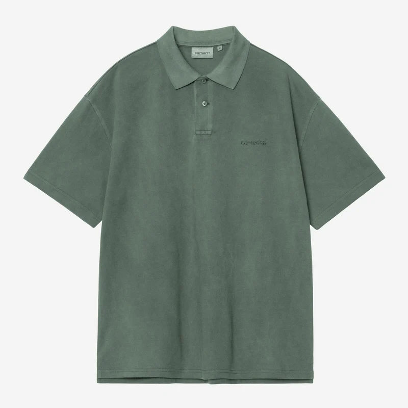 Carhartt WIP Wayne Polo Herren | Dunkelbraun, stückgefärbt