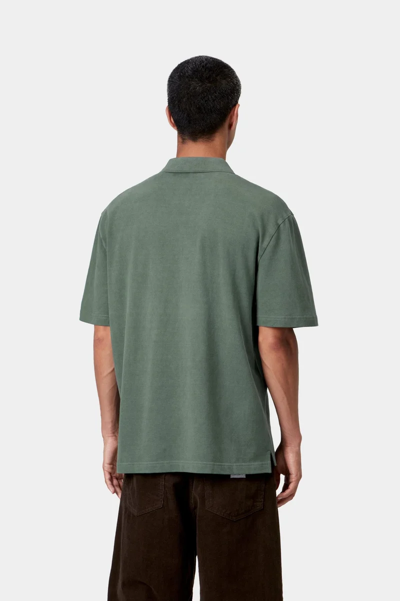 Carhartt WIP Wayne Polo Herren | Dunkelbraun, stückgefärbt