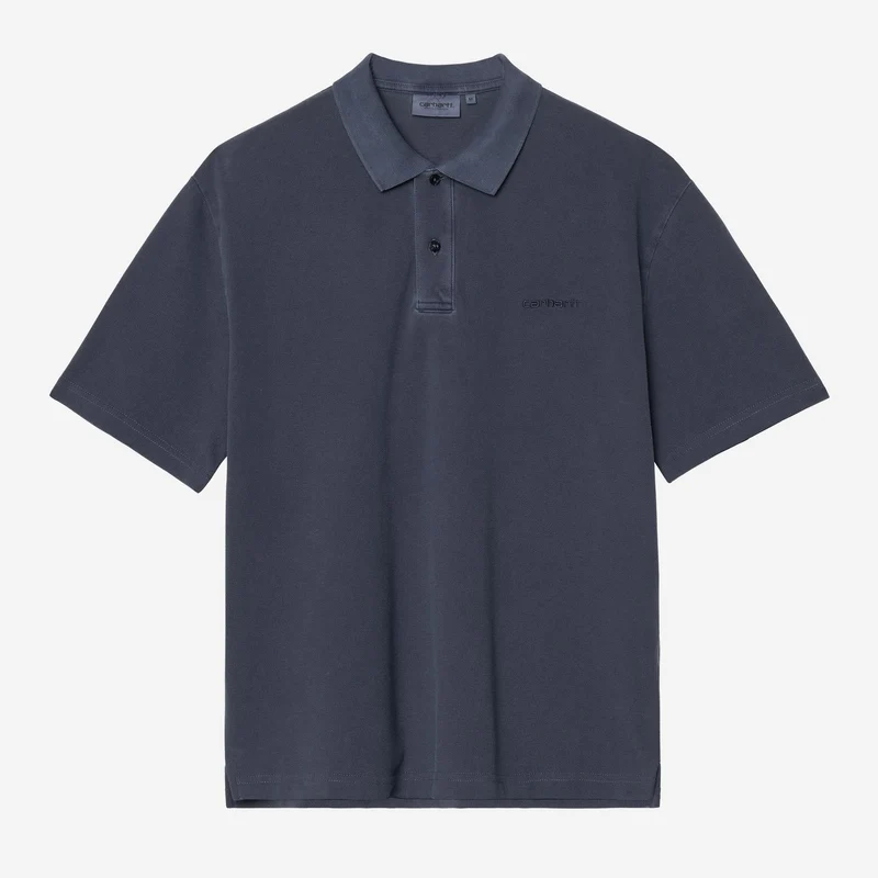 Carhartt WIP Wayne Polo Herren | Dunkelblau, stückgefärbt