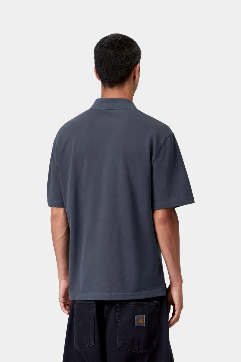 Carhartt WIP Wayne Polo Herren | Dunkelblau, stückgefärbt