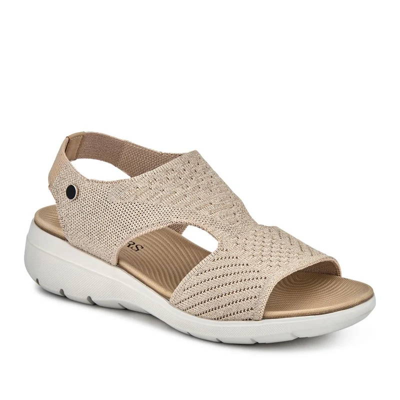 Cushioned Lightweight Sandals - BAIZH41030 / 327 192 - Beige-Gold