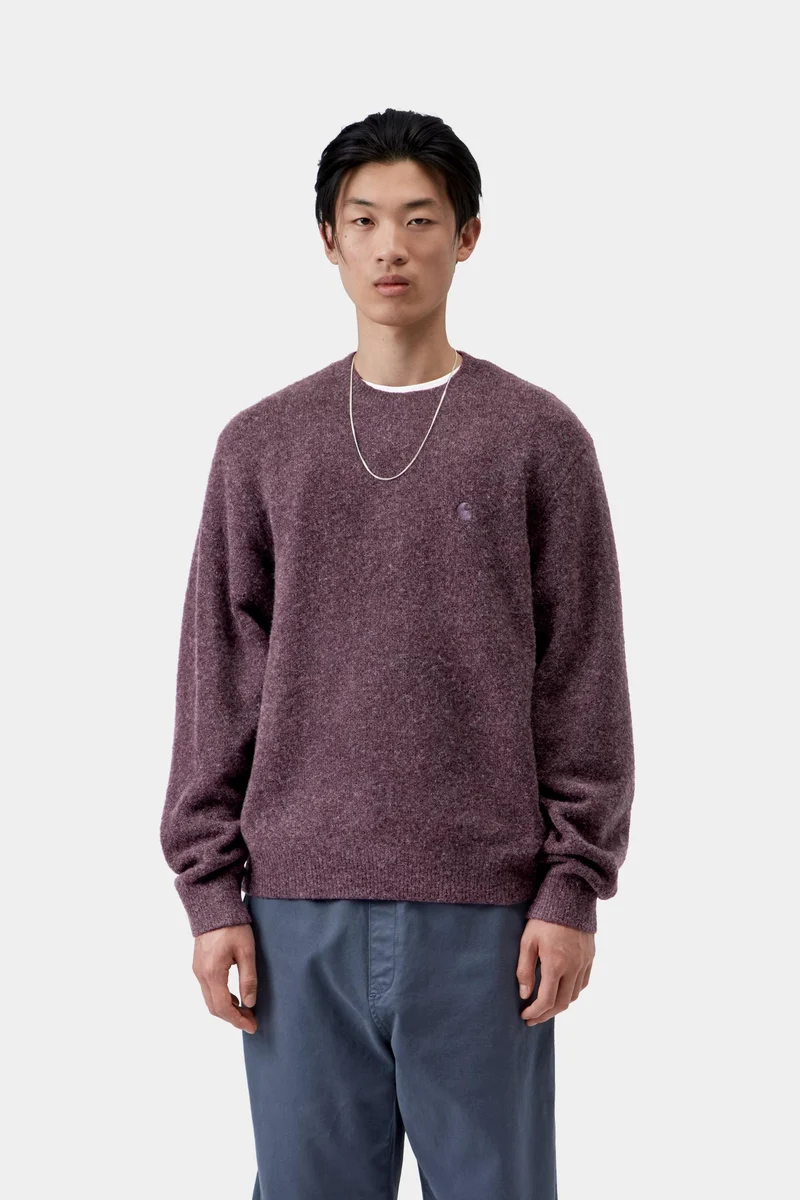 Carhartt WIP Curtis Herrenpullover | Vertangled Shady Purple