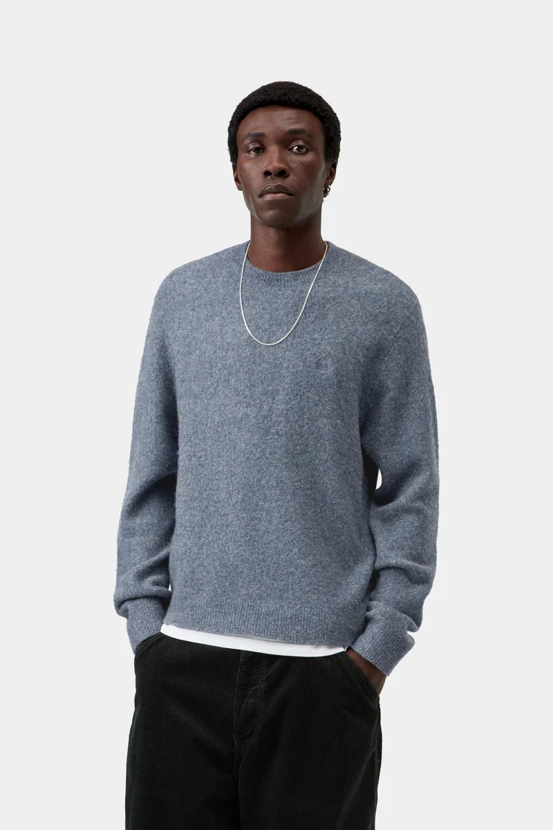 Carhartt WIP Curtis Herrenpullover | Vertangled Shady Blue